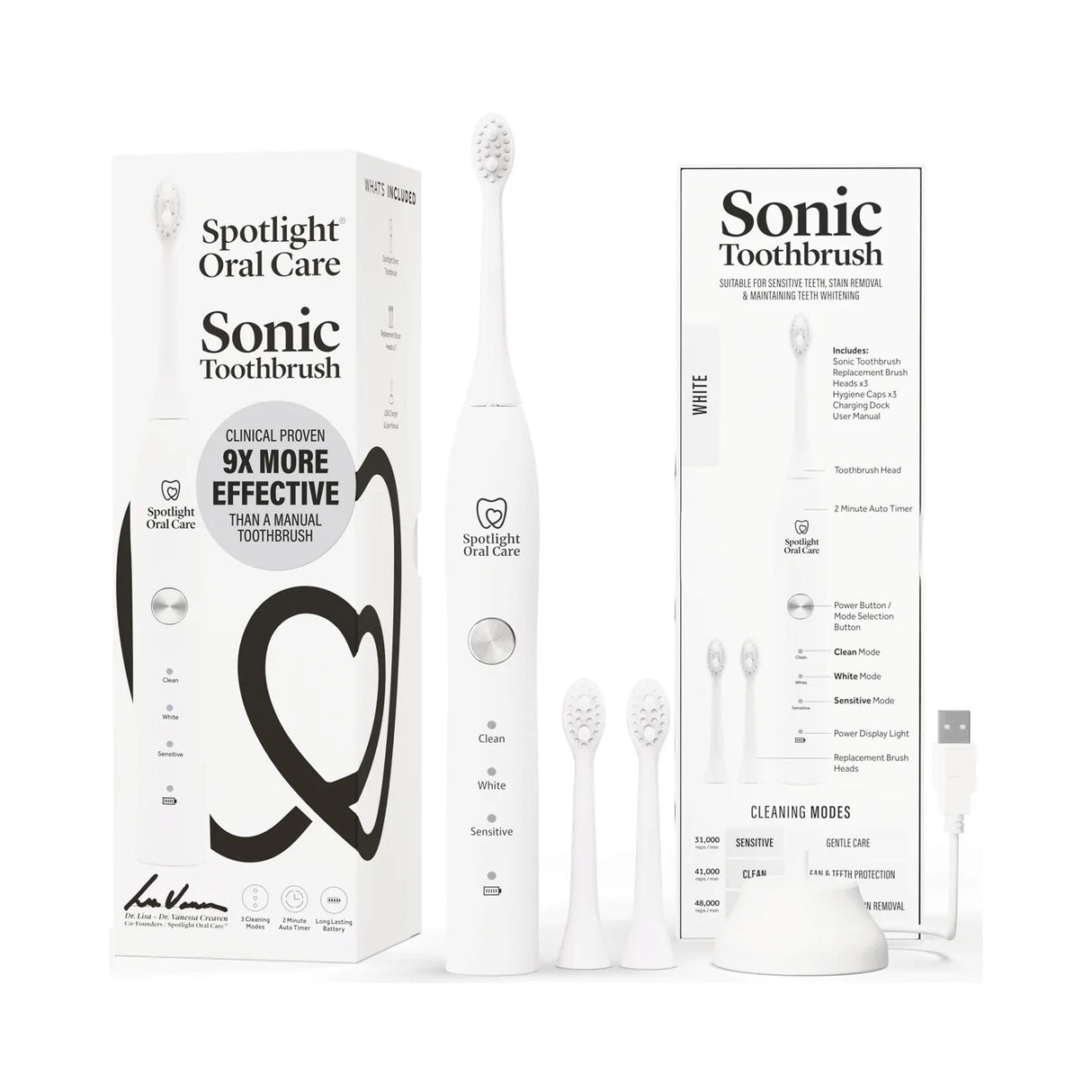 Spotlight White Sonic Electric Toothbrush