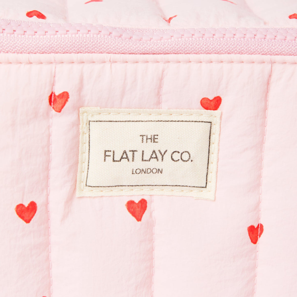THE FLATLAY CO FLCMB-MBX-SPH | MARSHMALLOW FLAT LAY MAKEUP BOX BAG - SWEET PINK HEARTS