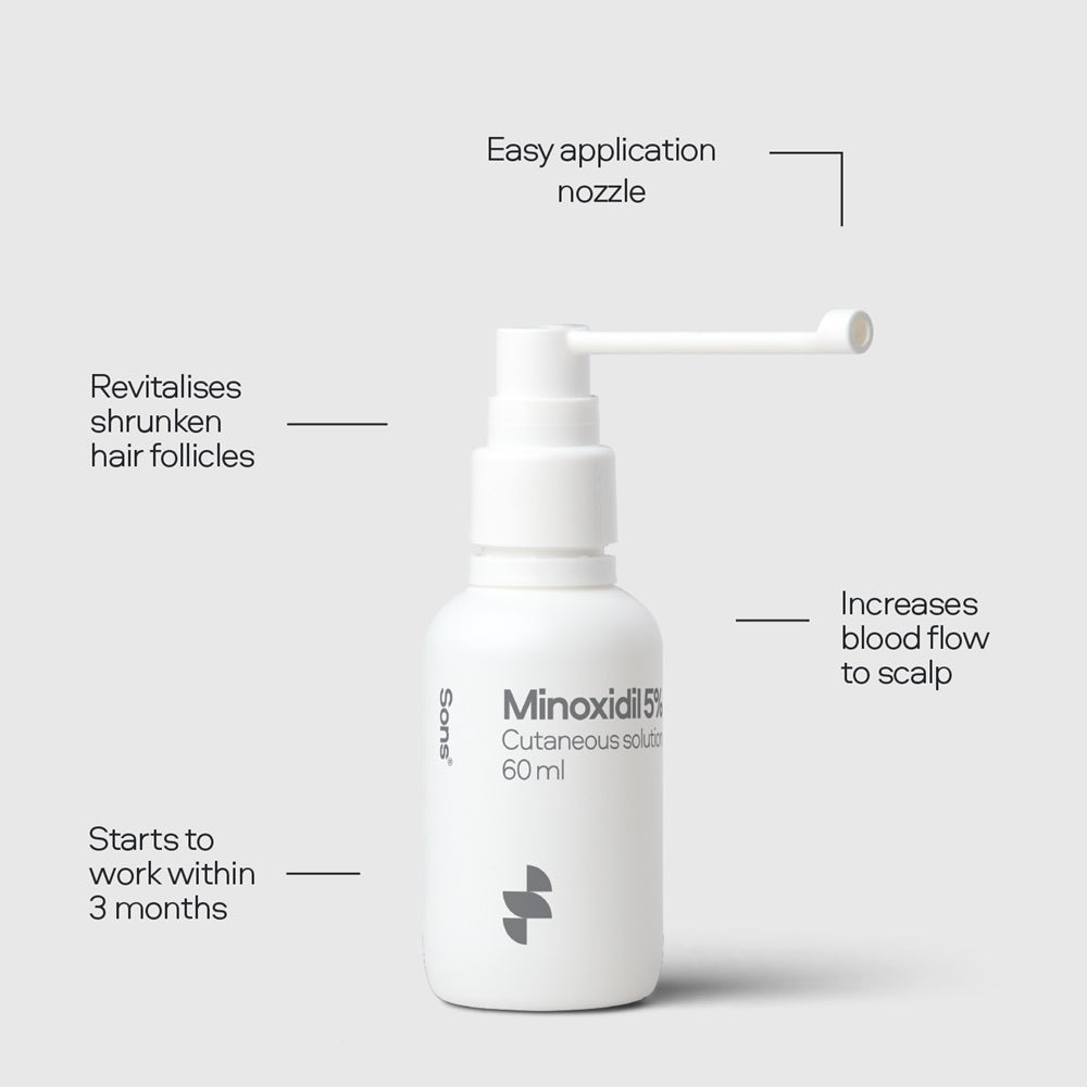 Sons Minoxidil 5% Solution 3-Month Supply (3 x 60ml)
