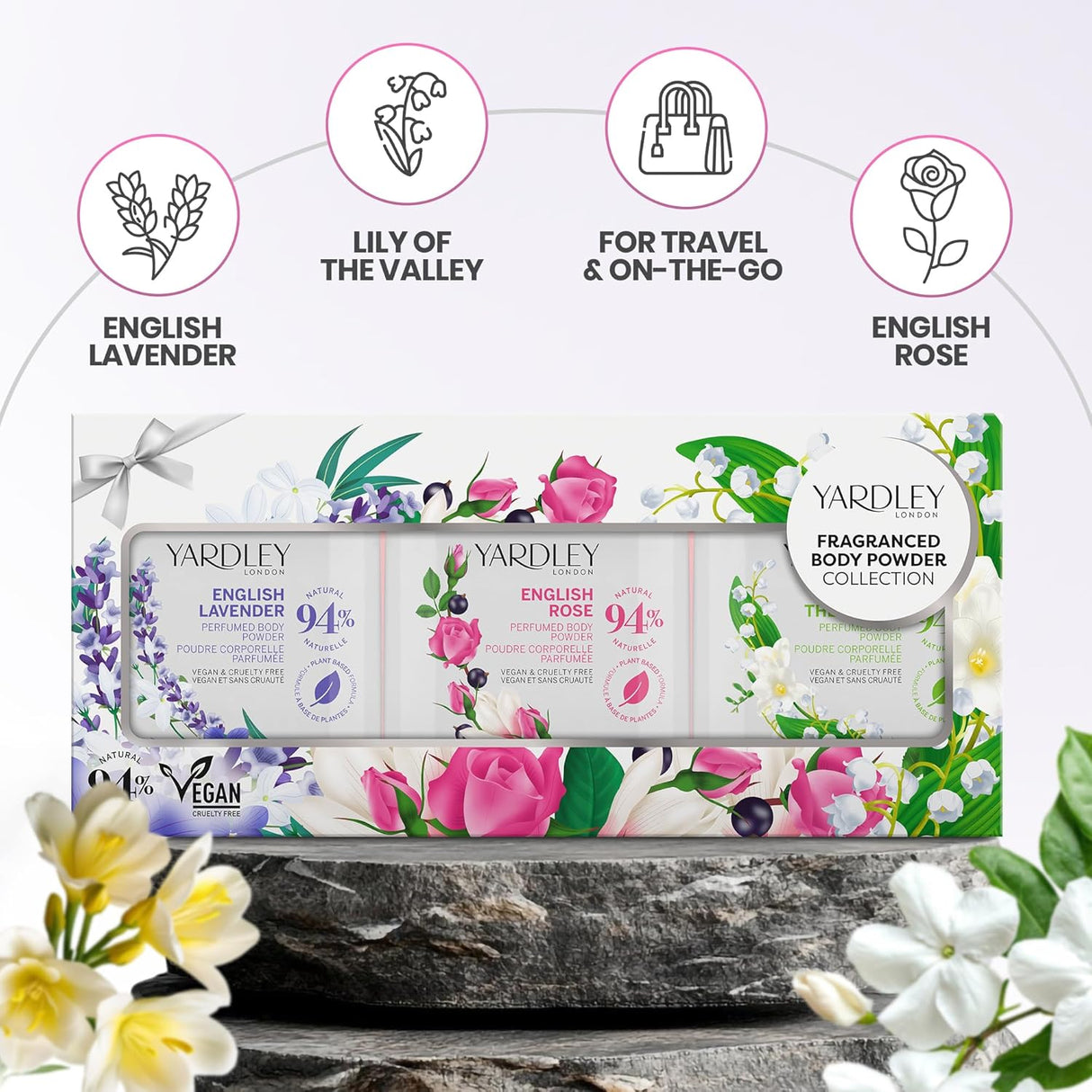 Yardley Perfumed Powder Trio Gift Set