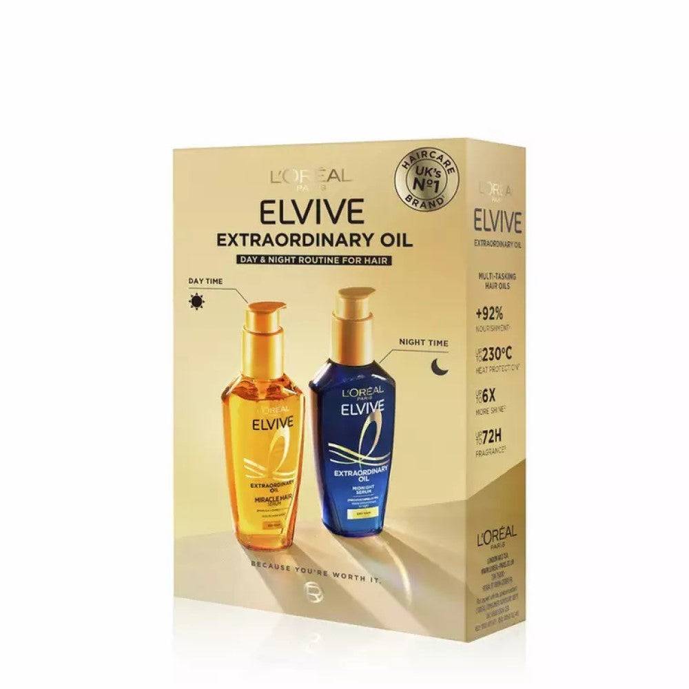 L'Oreal Elvive Extraordinary Day and Night Hair Oil Set