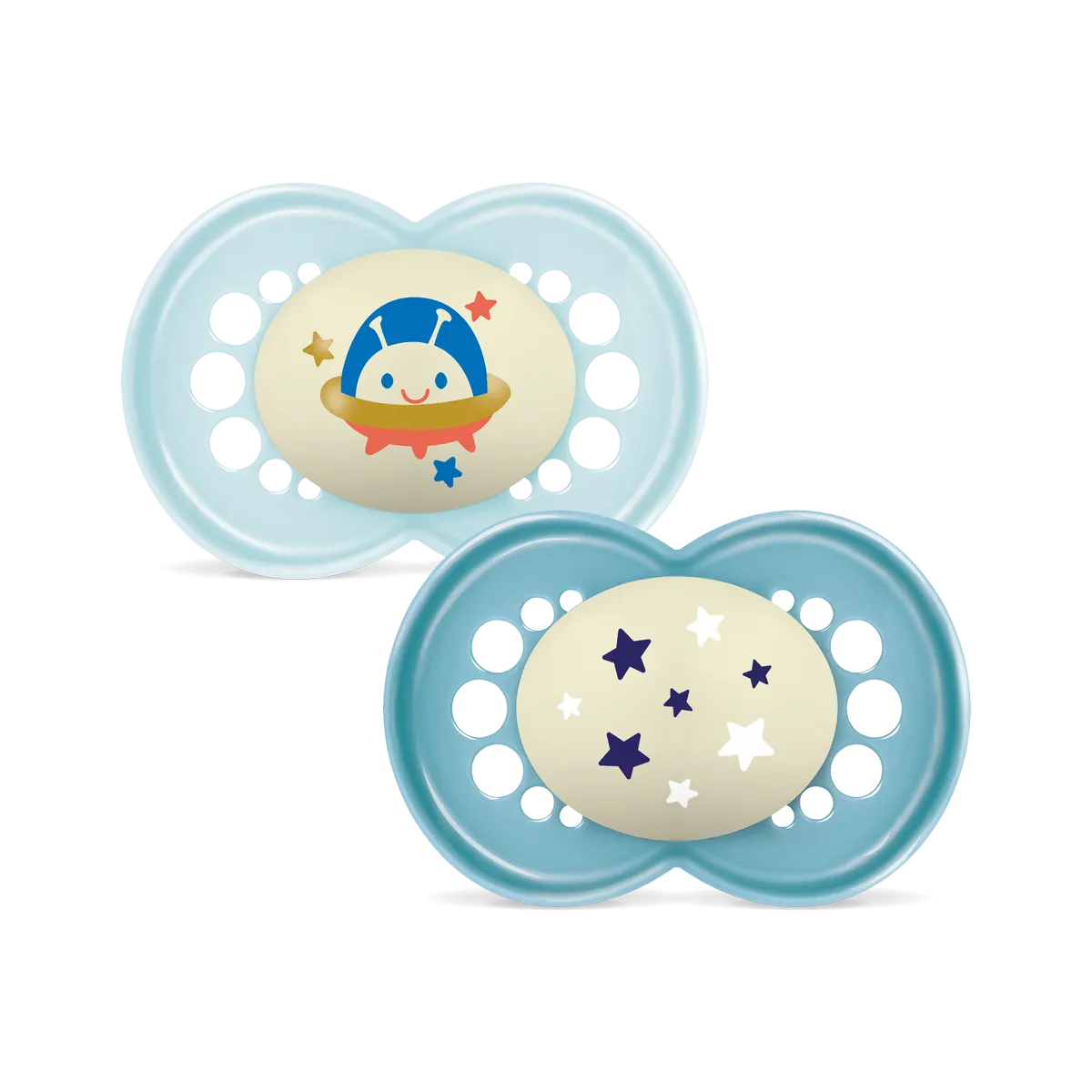 MAM Original Night Soother 6+ Months 2 Pack (Varied Colours)