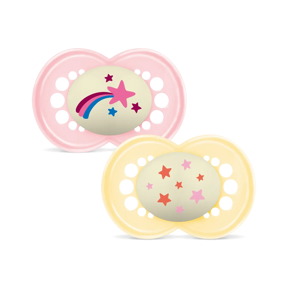 MAM Original Night Soother 6+ Months 2 Pack (Varied Colours)
