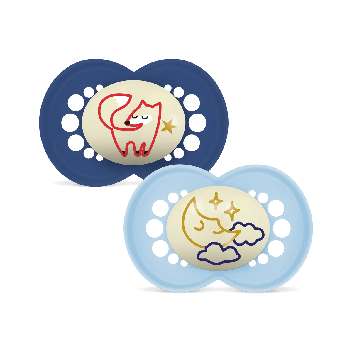 MAM Original Night Soother 16+ months 2 Pack (Varied Colours)