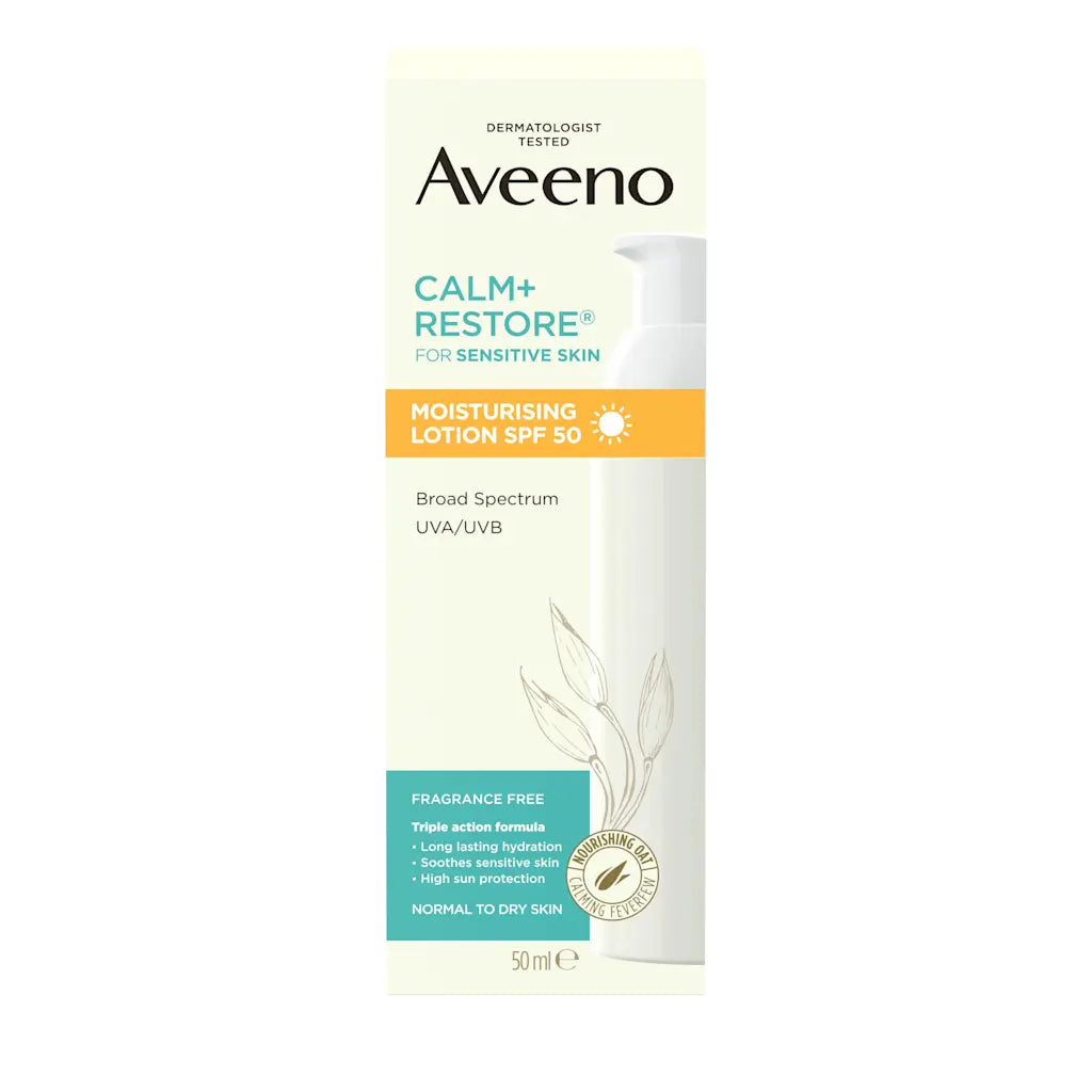 Aveeno Calm + Restore Moisturising Lotion SPF 50 50ml