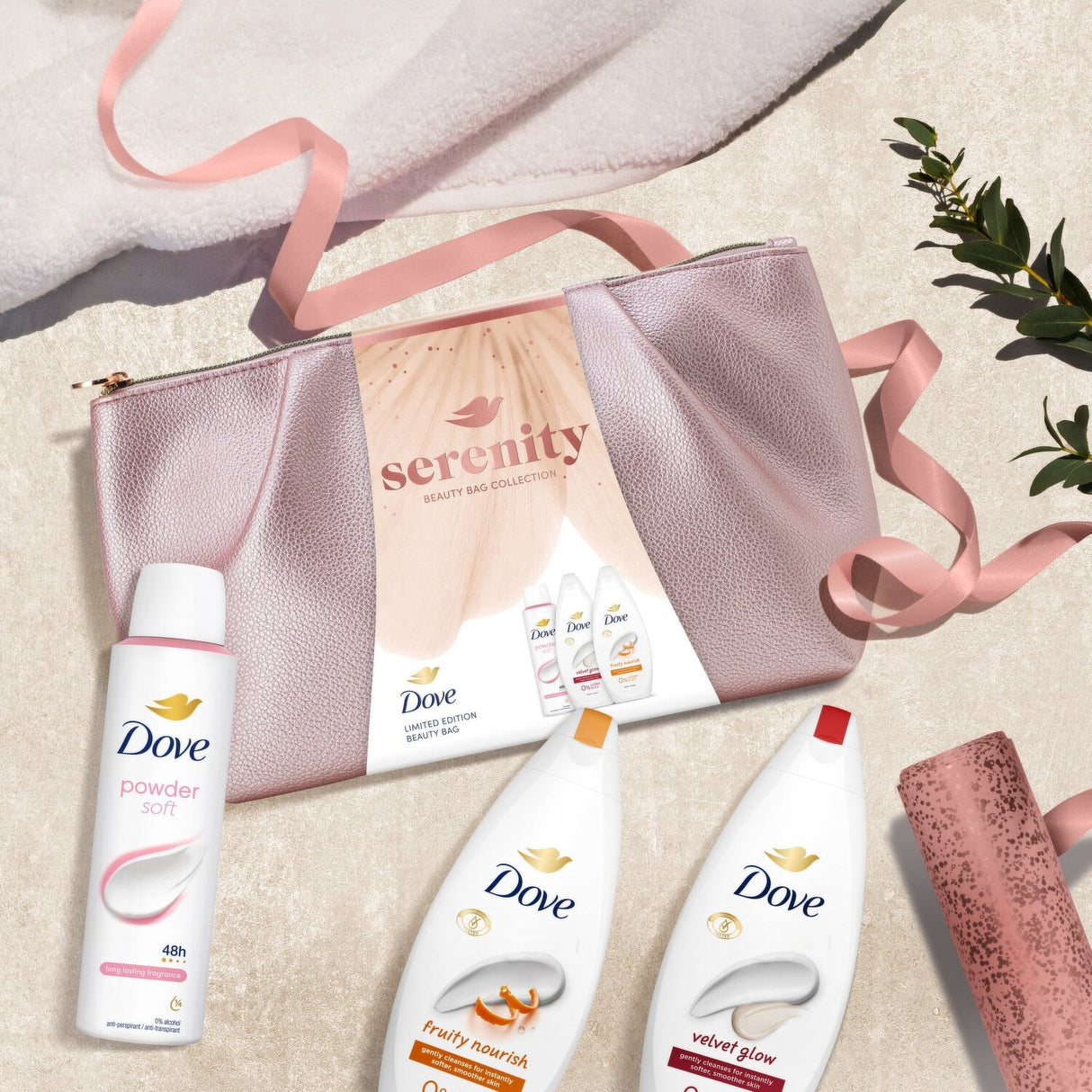 Dove Serenity Beauty Bag Christmas Gift Set