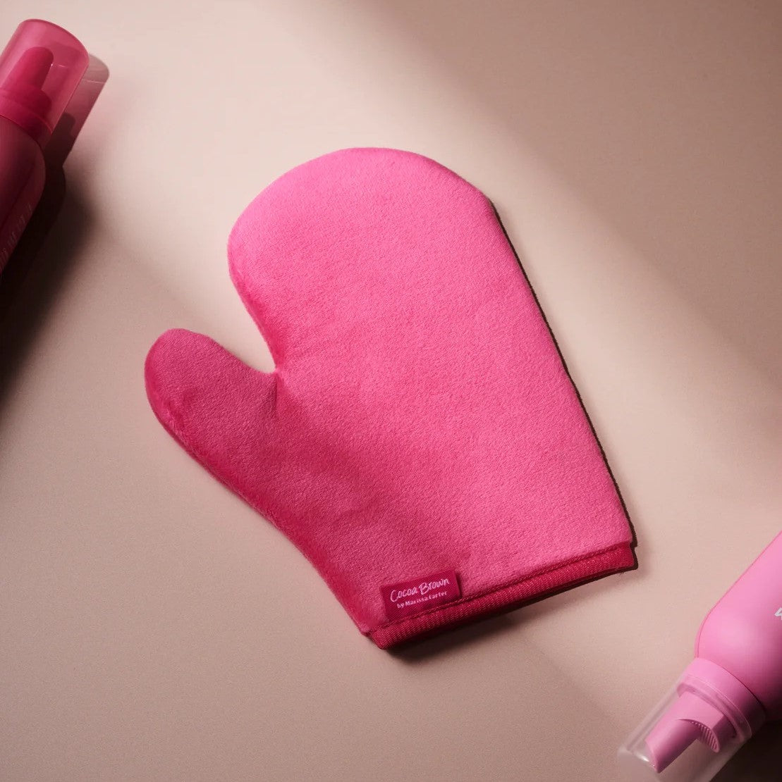 Cocoa Brown Velvet Self Tan Mitt with Thumb