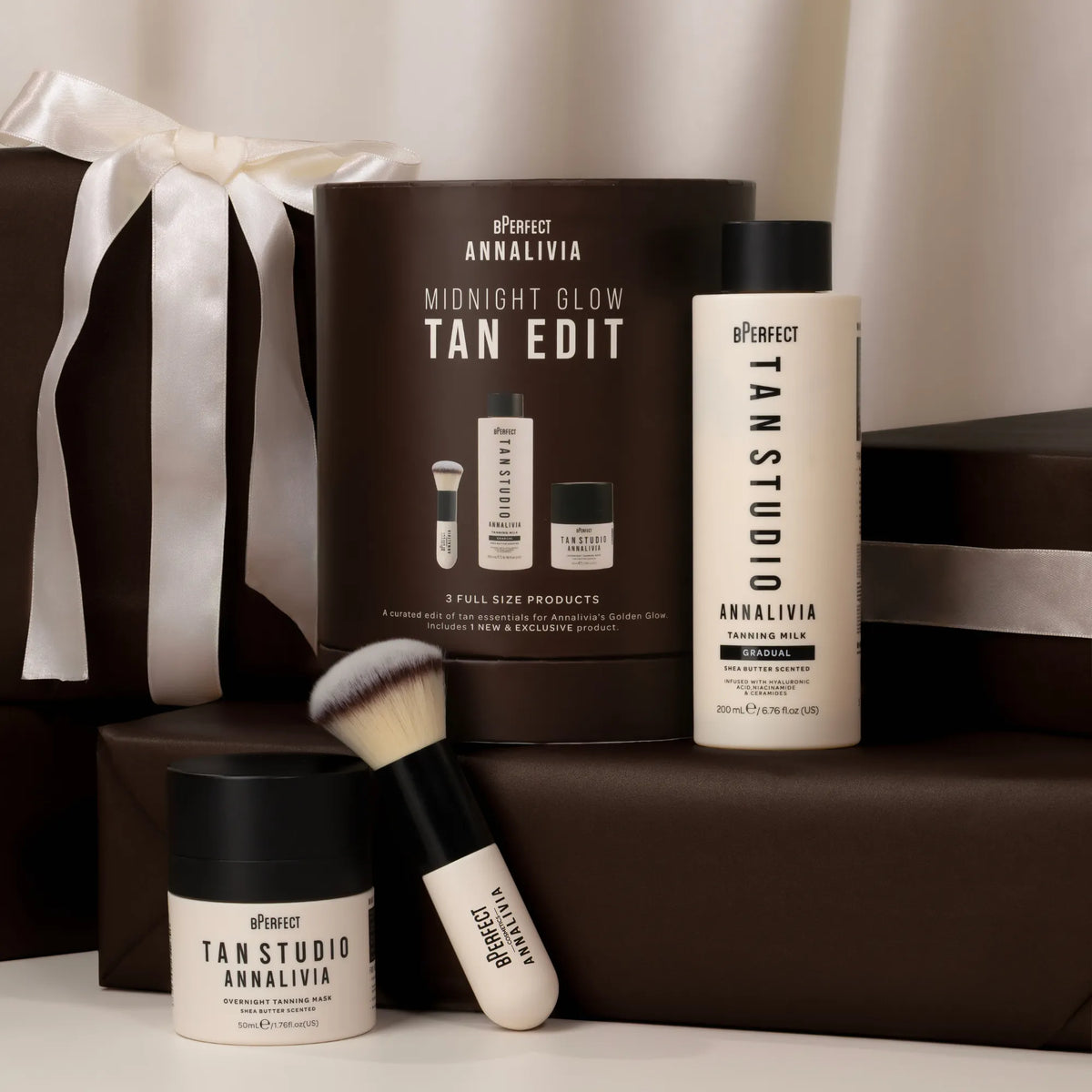 BPERFECT ANNALIVIA MIDNIGHT GLOW TAN EDIT GIFT SET