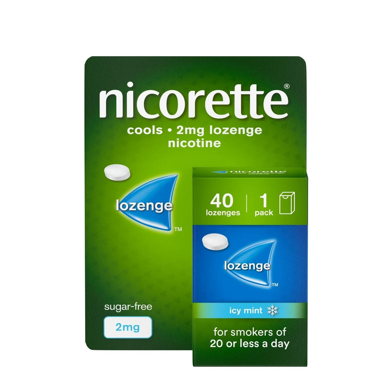 Nicorette Cools 2mg Lozenges Icy Mint 40 Pack