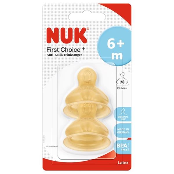 NUK-First-Choice-+-Latex-Teat-Size-2-(6-18-m)-Medium-Hole