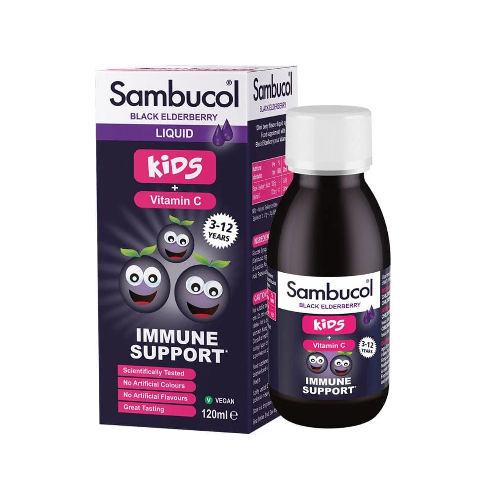 Sambucol Black Elderberry Liquid For Kids 120ml 3-12 Years