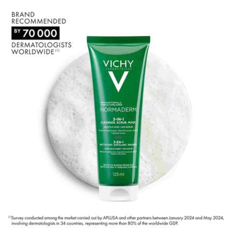 Vichy Normaderm 3-In-1 Scrub + Cleanser + Mask 125ml