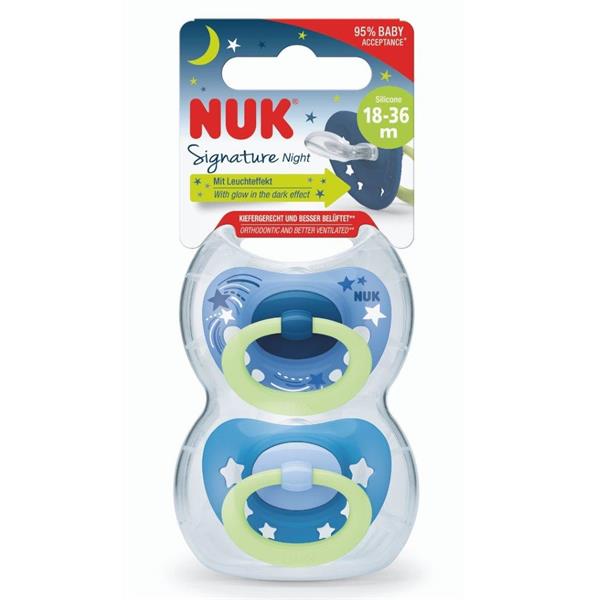 NUK-Signature-Glow-in-the-Dark-Soother-Size-3-(18-36m)-Boy