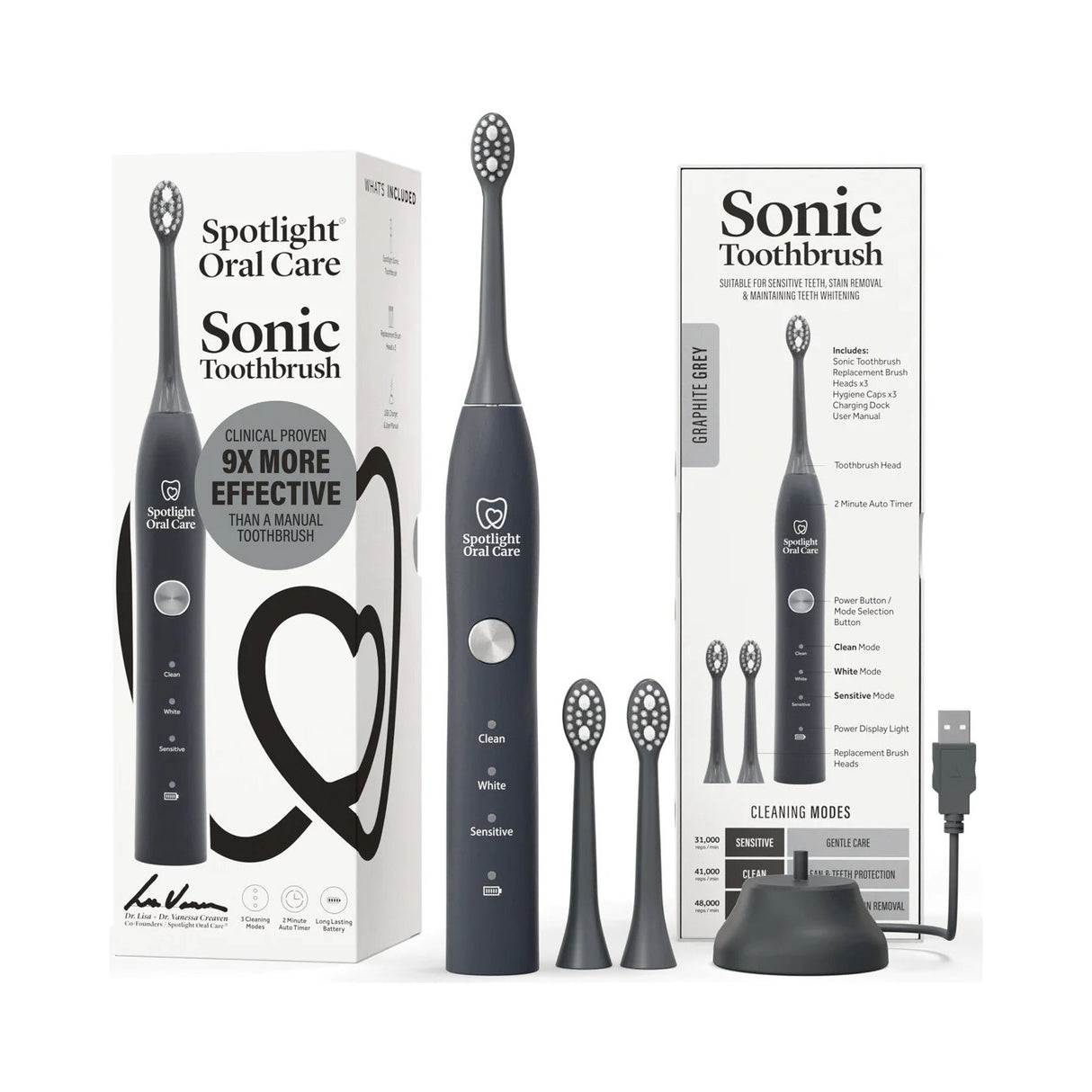 Spotlight Graphite Grey Sonic Electric Toothbrush