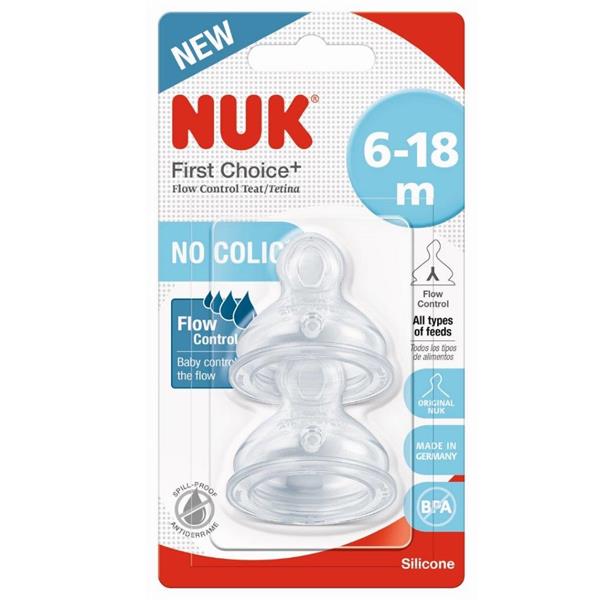 NUK-First-Choice-Flow-Control-Teat-Size-2-(6-18-m)-Silicone