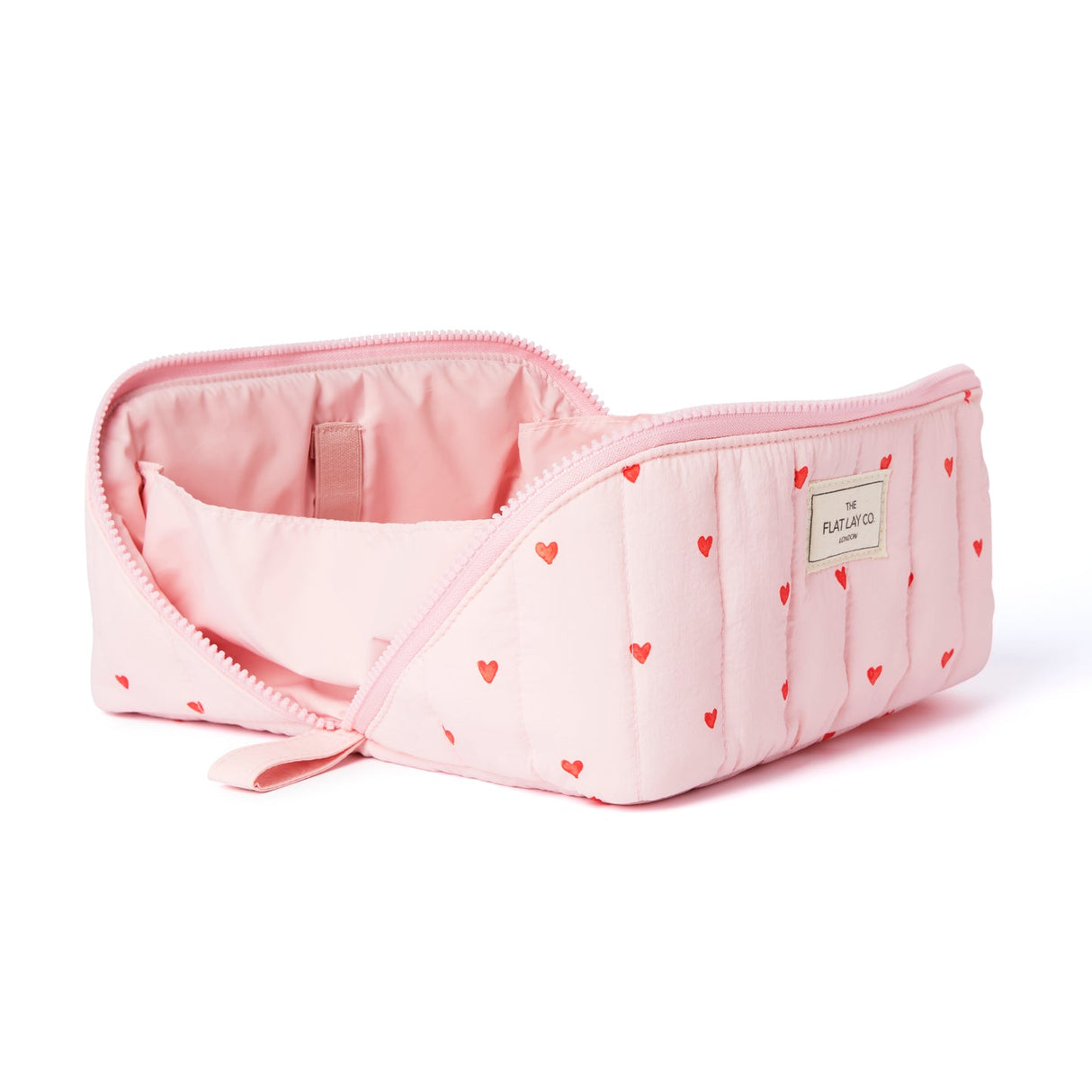 THE FLATLAY CO  FLCMB-MBX-SPH | MARSHMALLOW FLAT LAY MAKEUP BOX BAG - SWEET PINK HEARTS