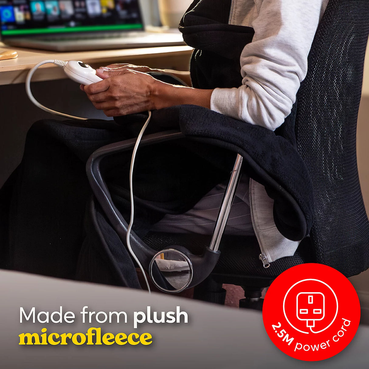 Russell Hobbs Heated Electric Throw Black