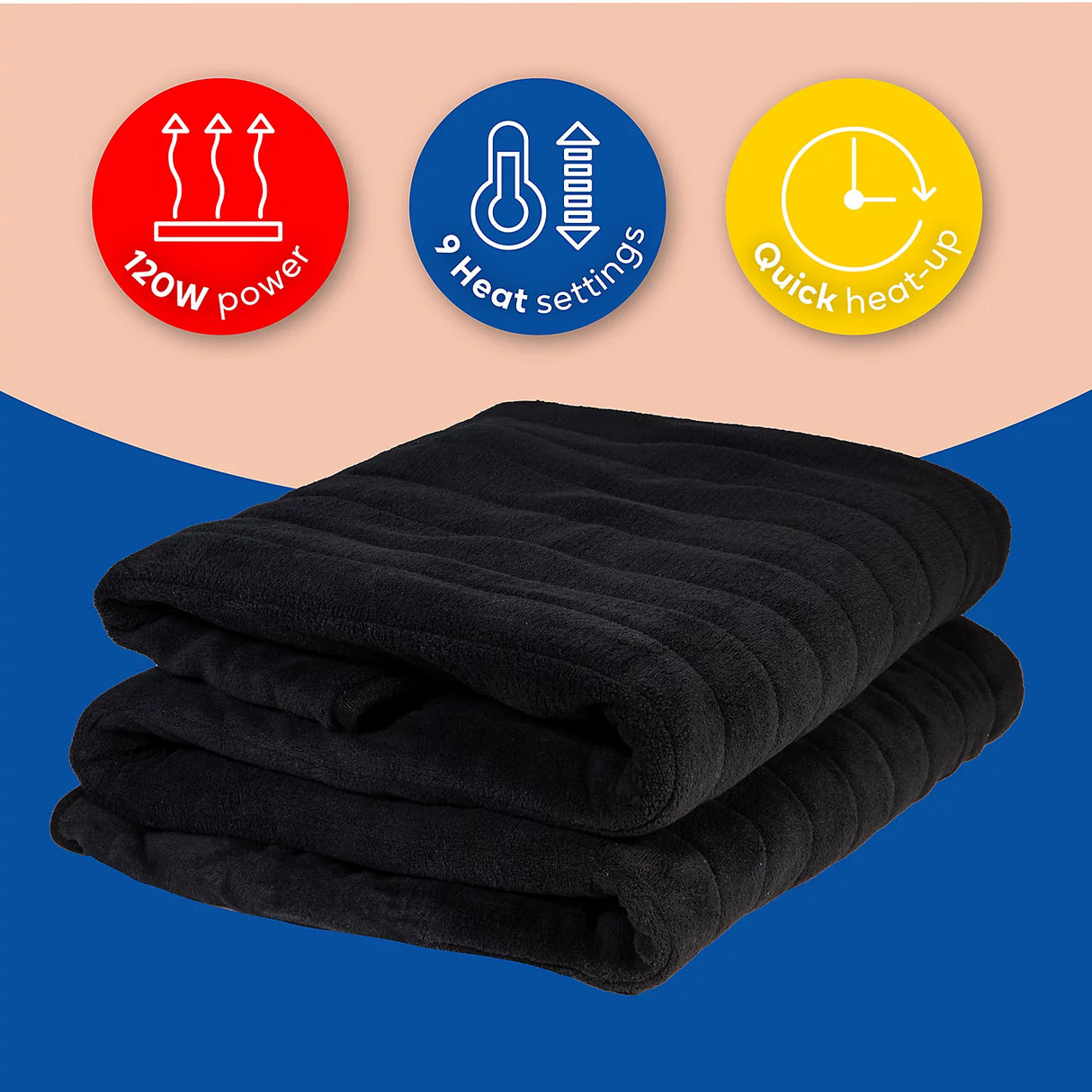 Russell Hobbs Heated Electric Throw Black