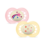 MAM Original Night Soother 6+ Months 2 Pack (Varied Colours)