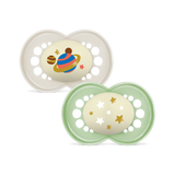 MAM Original Night Soother 6+ Months 2 Pack (Varied Colours)
