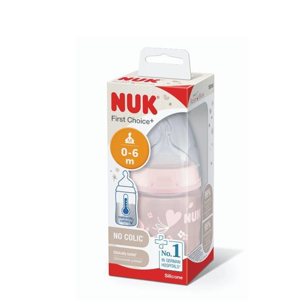 NUK-First-Choice-+-Baby-Rose-Bottle-size-1-(0-6m)-Medium-Teat