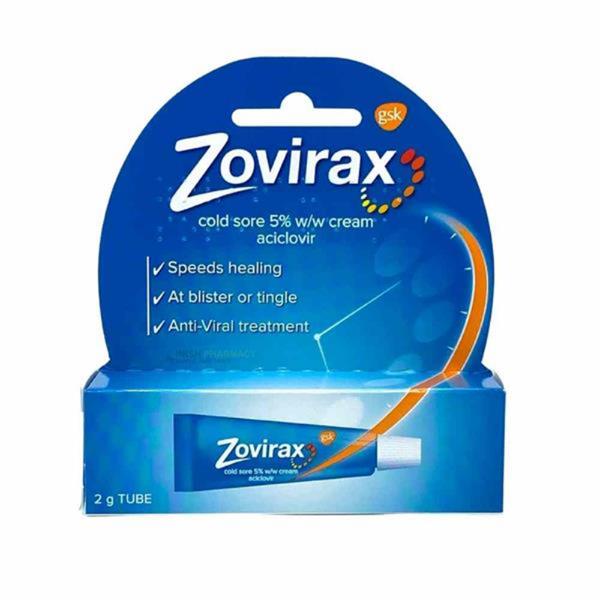 Zovirax Cold Sore Cream 5% Tube 2g