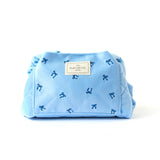 THE FLATLAY CO  FLCMB-EVT-BB | DRAWSTRING FLAT LAY MAKEUP BAG - DITSY BOWS BLUE