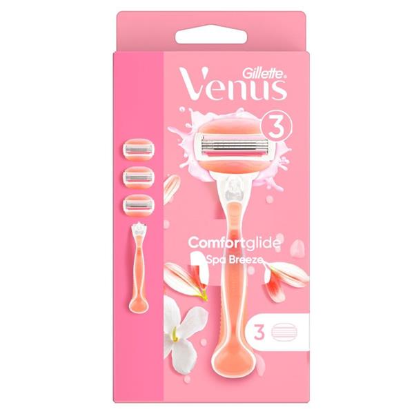 Gillette-Venus-Comfortglide-Spa-Breeze-Razor-+2-Blade-Refills