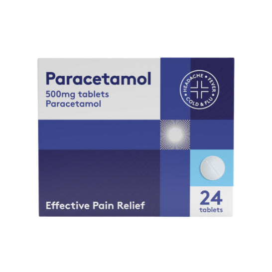 Paracetamol 500mg 24 Tablets (Bluefish)