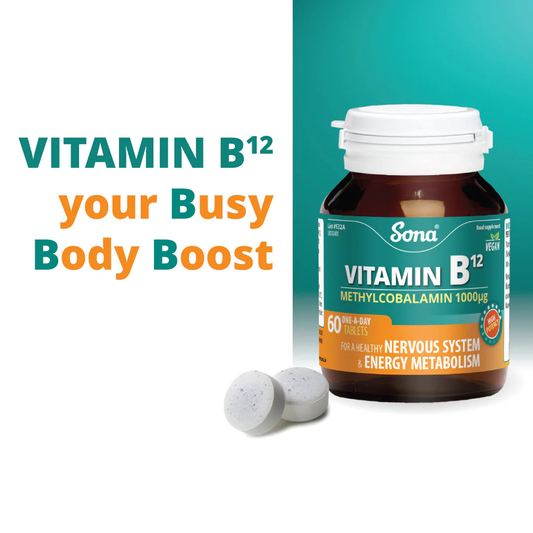 Sona Vitamin B12 - Methylcobalamin 1000μg 60 Tablets
