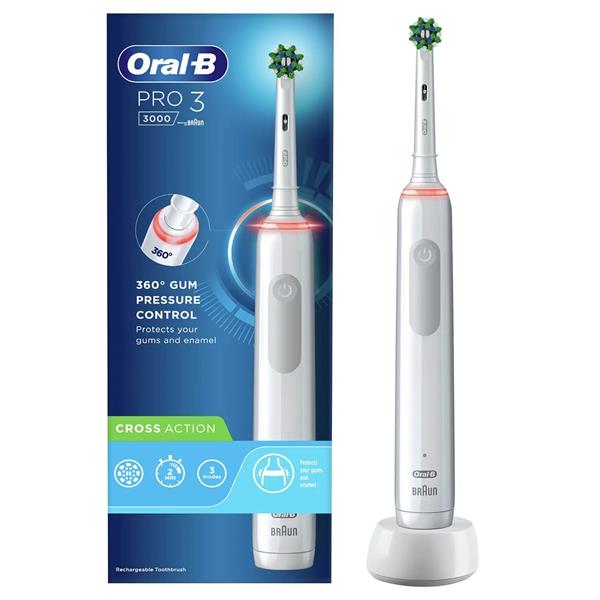 Oral-B-Pro-3000-Cross-Action-White-Electric-Toothbrush