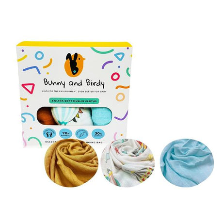 Bunny-&-Birdy-3-Ultra-Soft-Muslin-Cloths