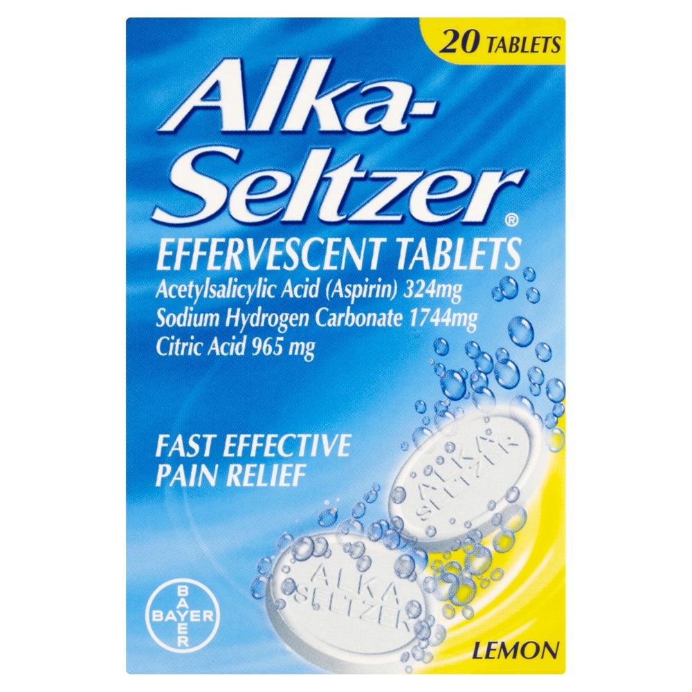 Alka Seltzer Lemon Pain Relief 20 Tablets