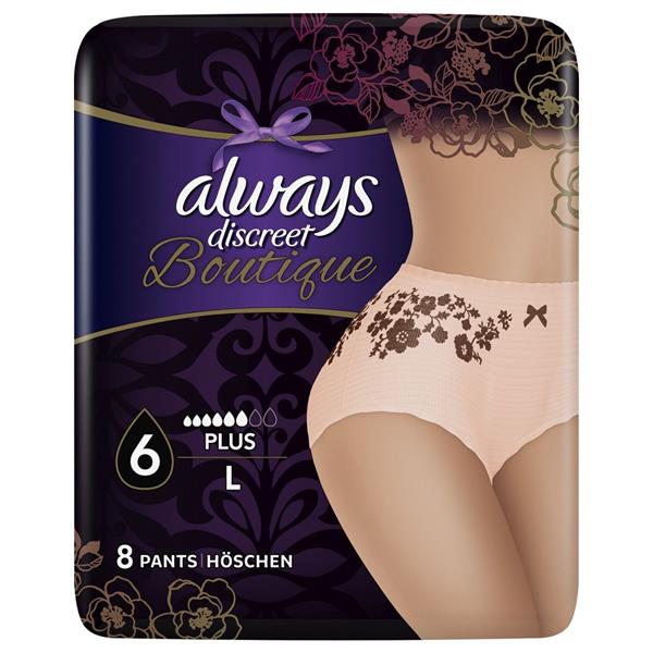 Always-Discreet-Boutique-Incontinence-Pants-Large-8-Pack