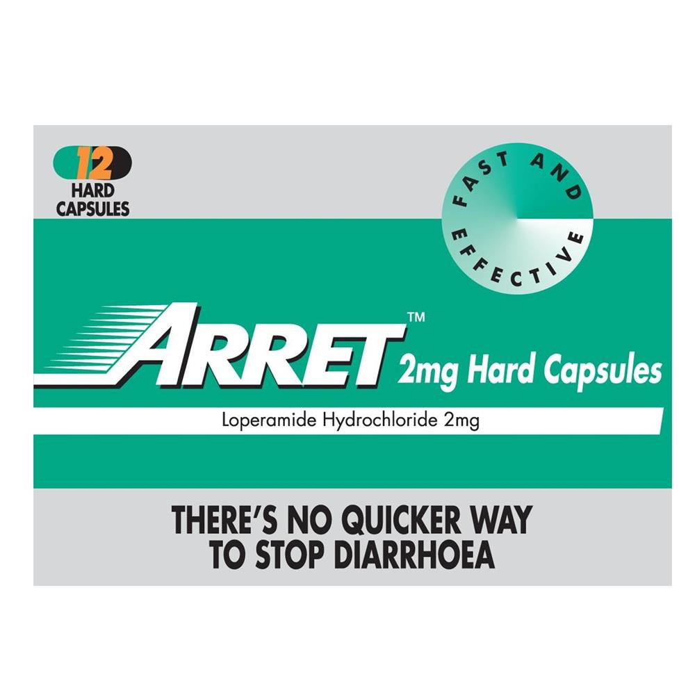 Arret 2mg Diarrhoea Relief Capsules 12 Pack