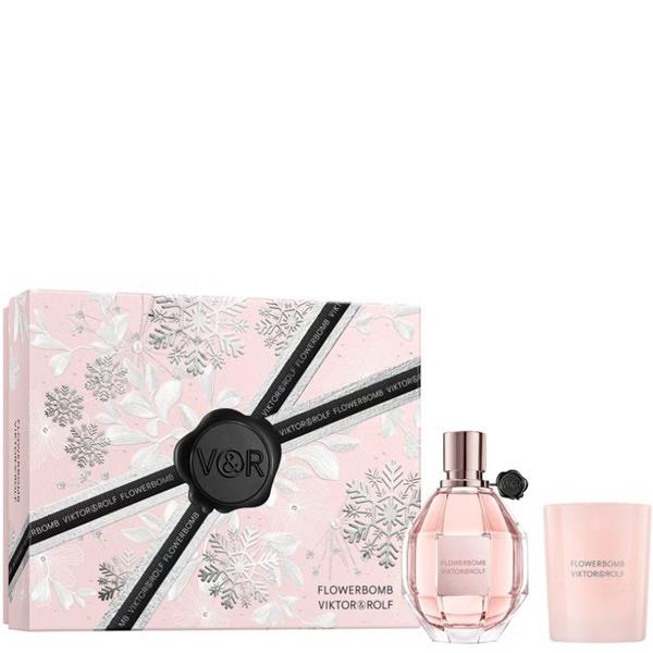 Viktor-&-Rolf-Flowerbomb-Eau-De-Parfum-100ml-Candle-Gift-Set