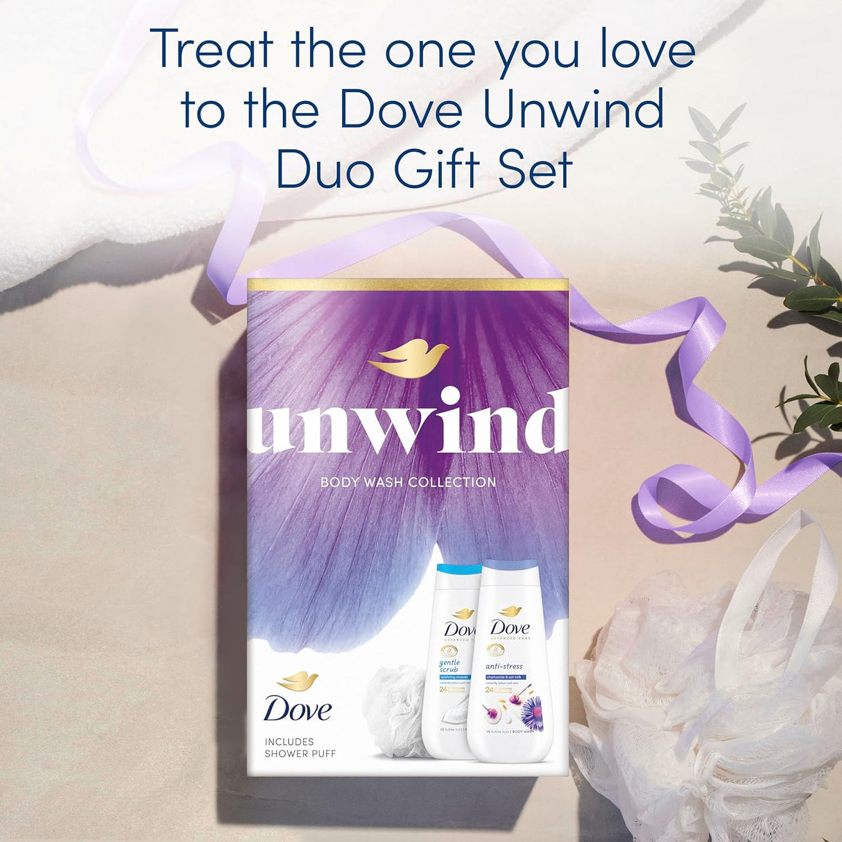 Dove Unwind Body Wash Duo Christmas Gift Set