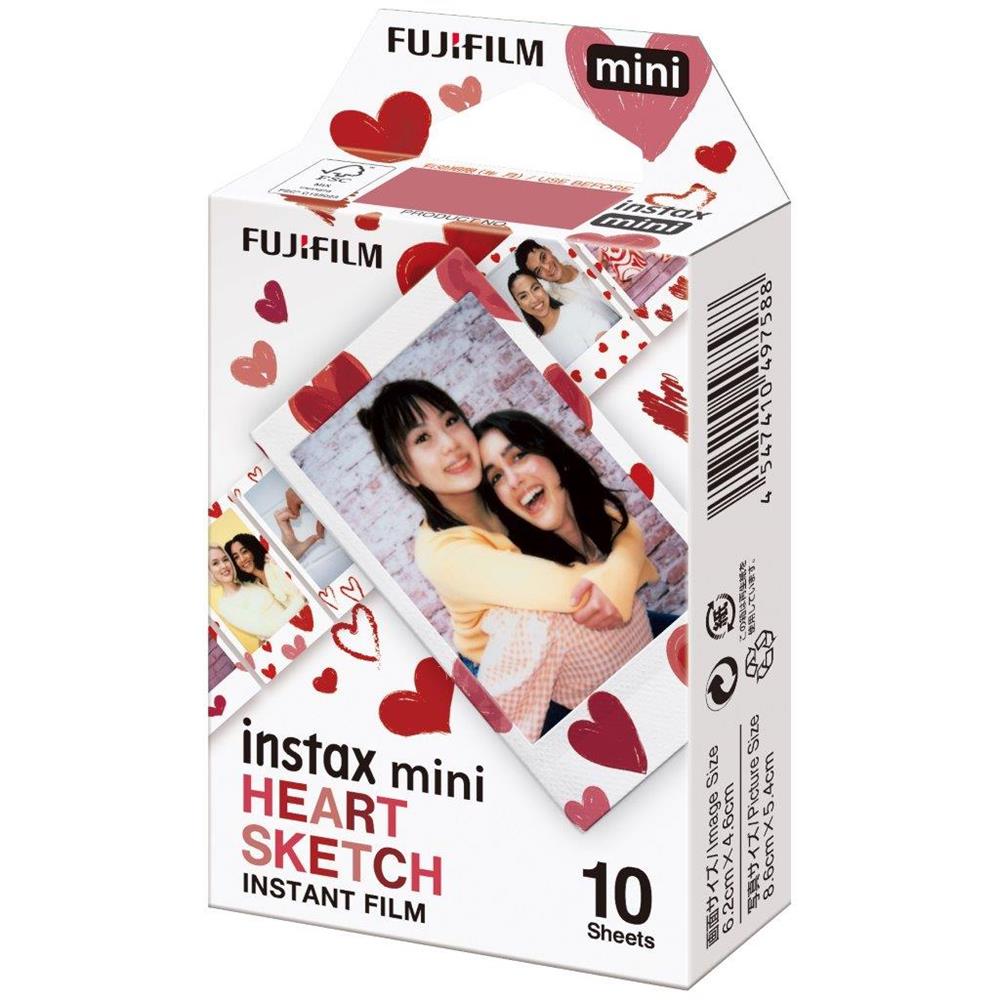 Instax Mini Heart Sketch Film 10 Pack