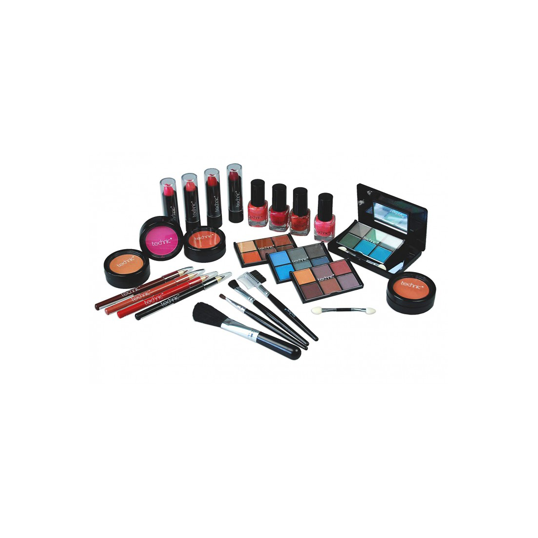 Technic Large 28 Piece Beauty Case with Makeup