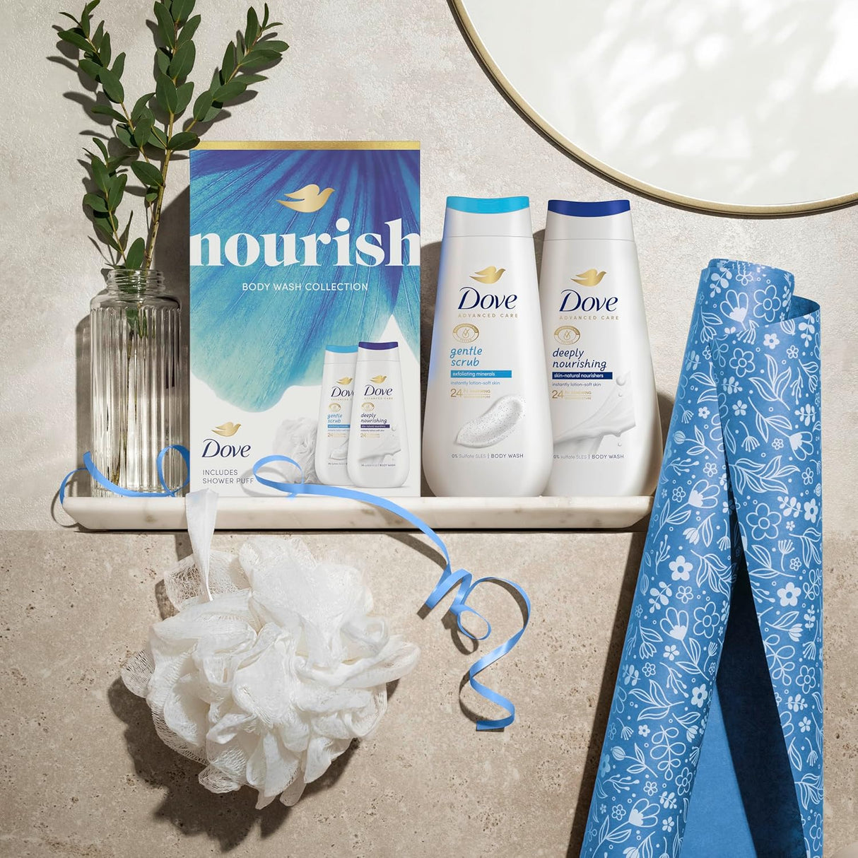 Dove Nourish Body Wash Duo Christmas Gift Set