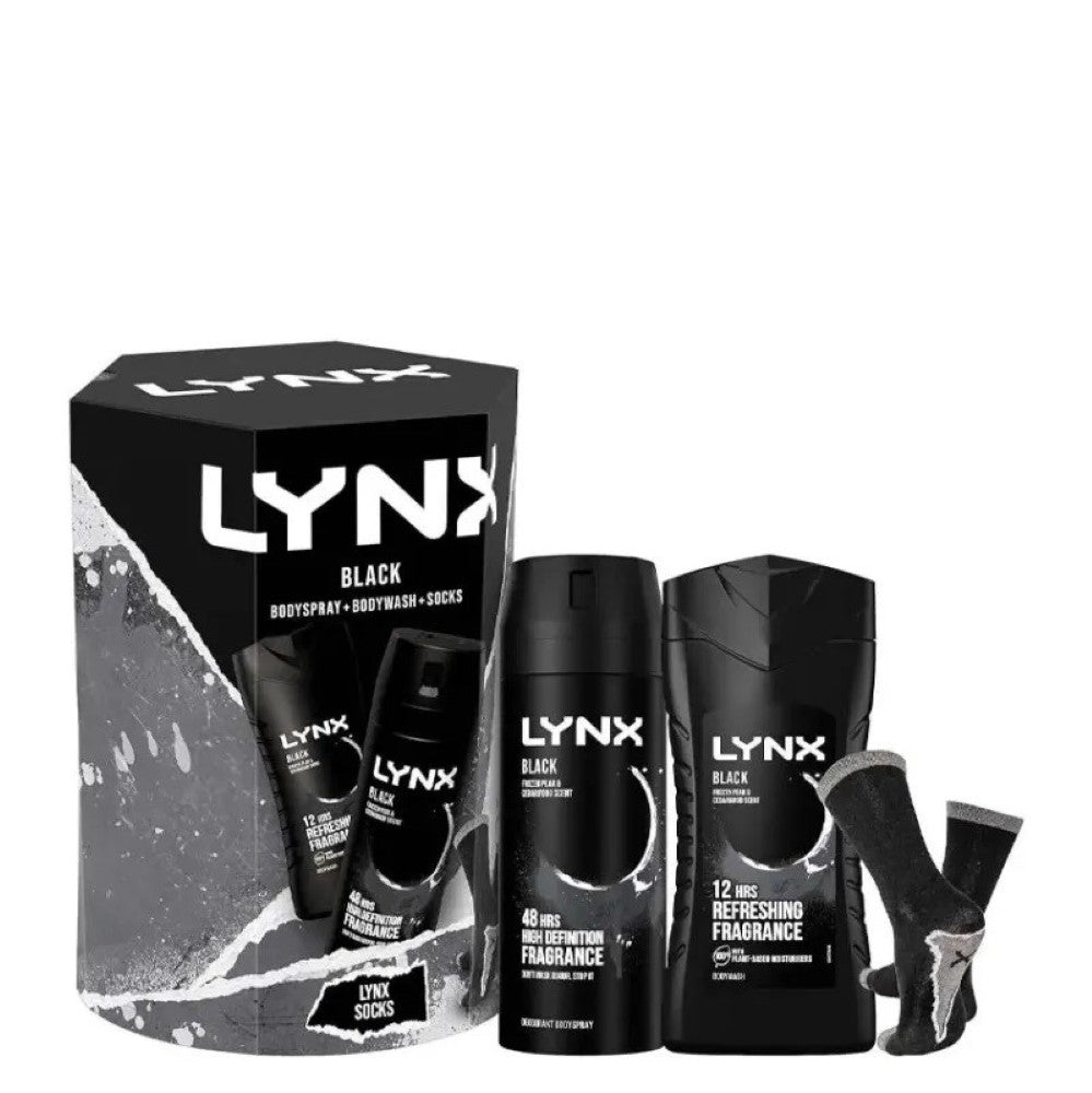 Lynx Black Sock Gift Set