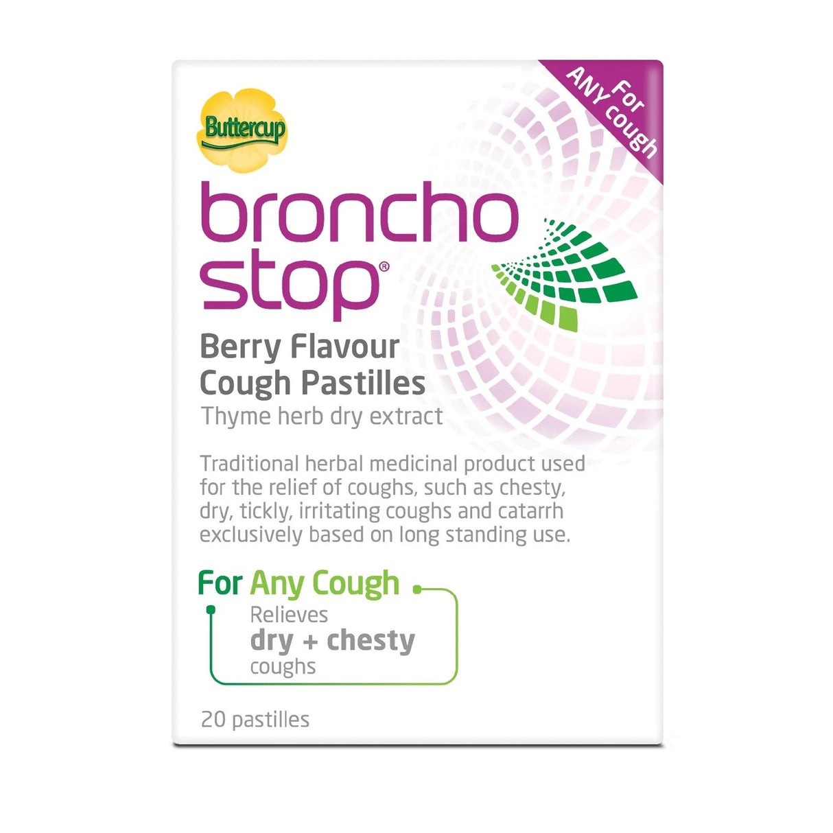 Bronchostop Berry Flavour Cough Pastilles 20 Pack