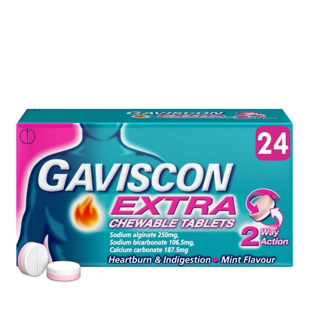 Gaviscon Extra Mint Flavour Chewable Tablets