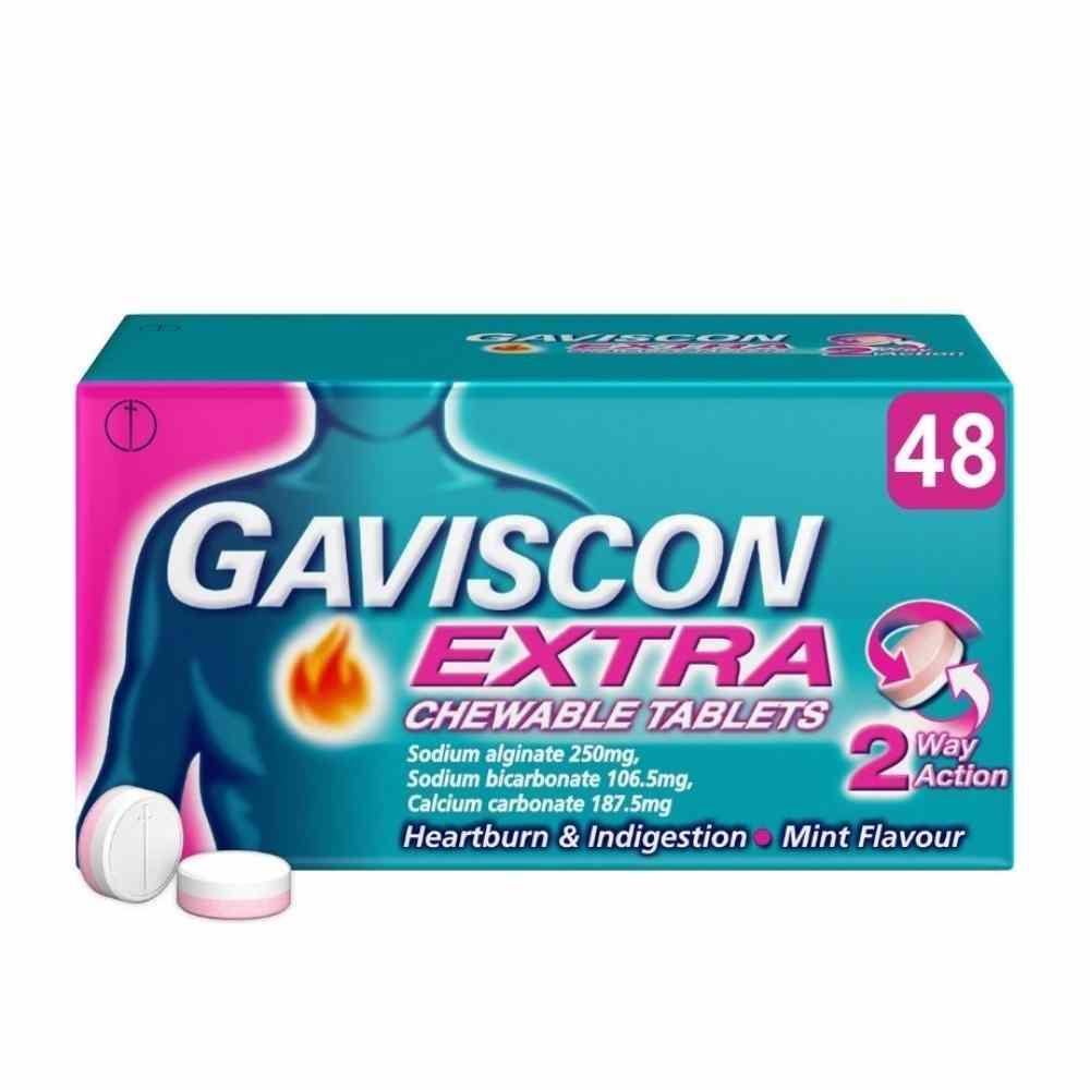 Gaviscon Extra Mint Flavour Chewable Tablets