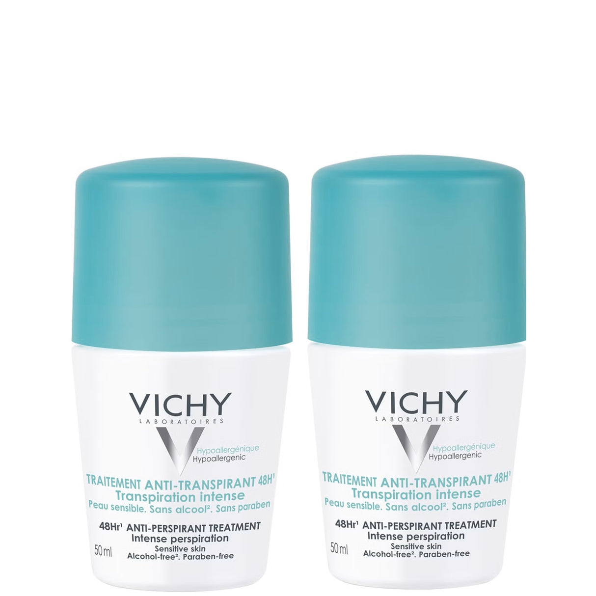 Vichy Deodorant 48Hour Intensive Anti-Perspirant Roll On Bundle