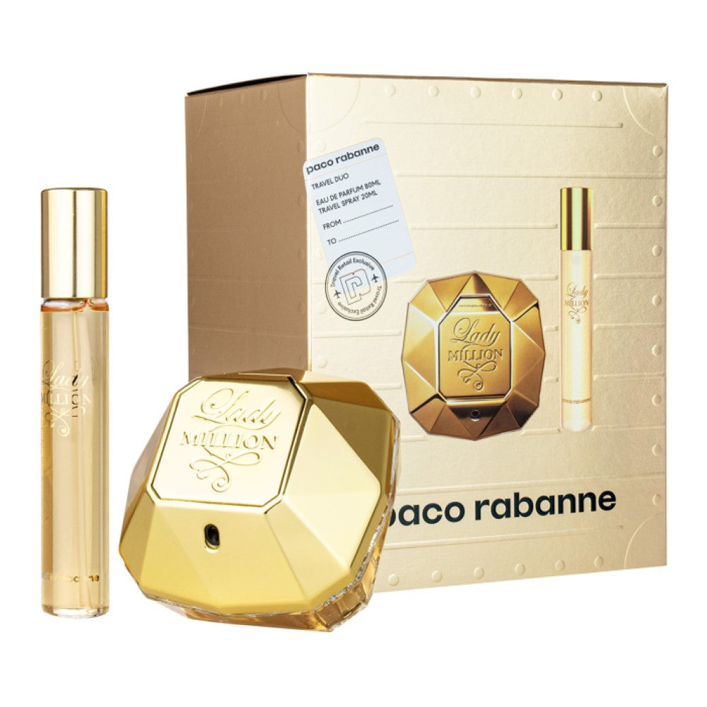 Paco Rabanne Lady Million 80ml Eau De Parfum Gift Set