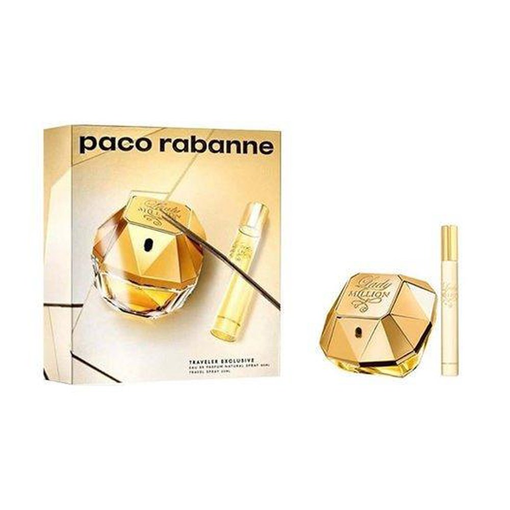 Paco Rabanne Lady Million 80ml Eau De Parfum 2 Piece Gift Set