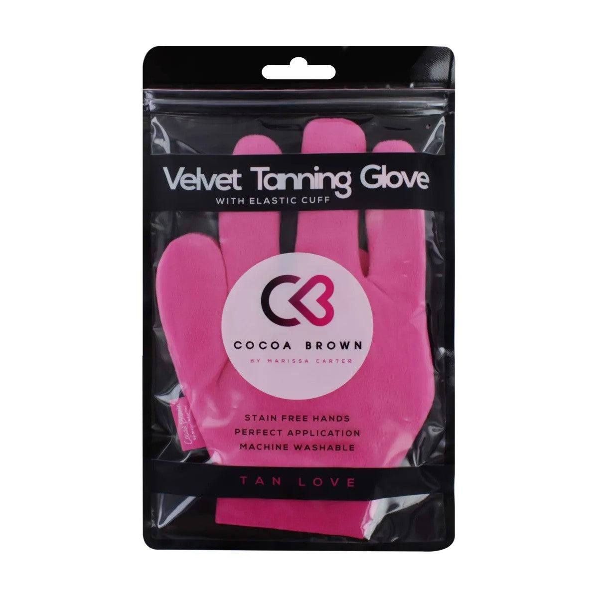 Cocoa Brown 5 Finger Velvet Tanning Glove