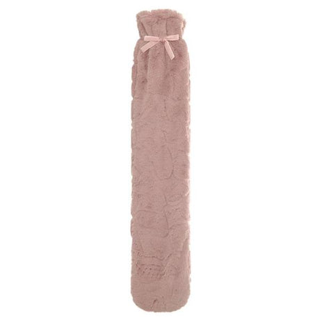 Aroma-Home-Faux-Fur-Long-Hot-Water-Bottle-Pink