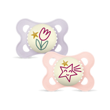 MAM Original Night Soother 2-6 Months 2 Pack (Varied Colours)
